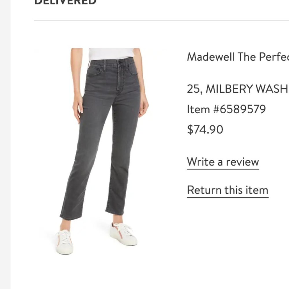 Madewell Perfect Vintage Jeans (Black / Grey) sz 25